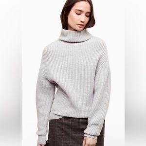 ARITZIA WILFRED MONTPELIER SWEATER DRESS, S, Light Grey